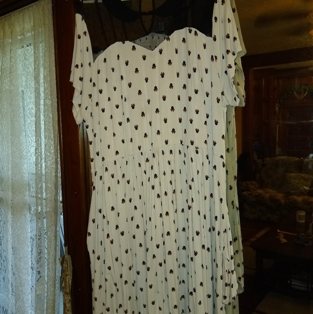 Pan collard White Minnie mouse dress